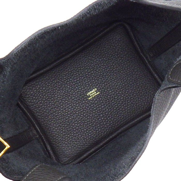 Hermes Handbag Picotin Lock PM Dark Bronze Taurillon Clemence — view 5