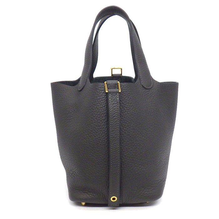 Hermes Handbag Picotin Lock PM Dark Bronze Taurillon Clemence — view 2