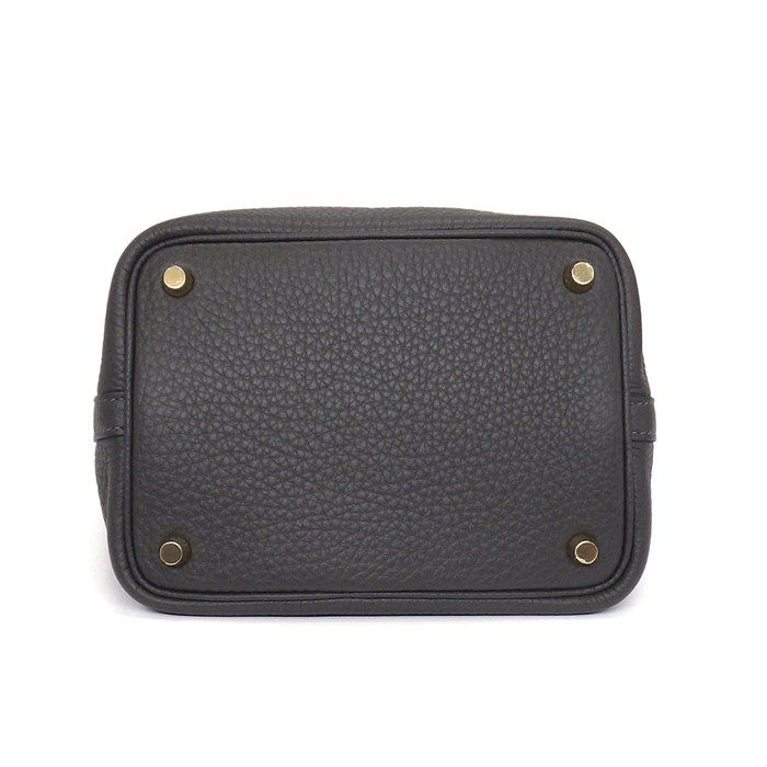 Hermes Handbag Picotin Lock PM Dark Bronze Taurillon Clemence — view 4