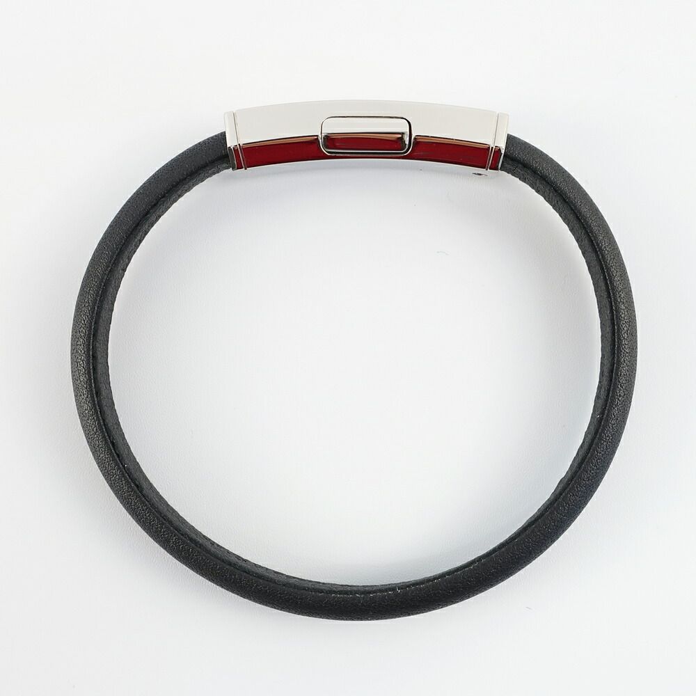 Louis Vuitton Bracelet Clip It Leather Clasp Closure Black — view 4