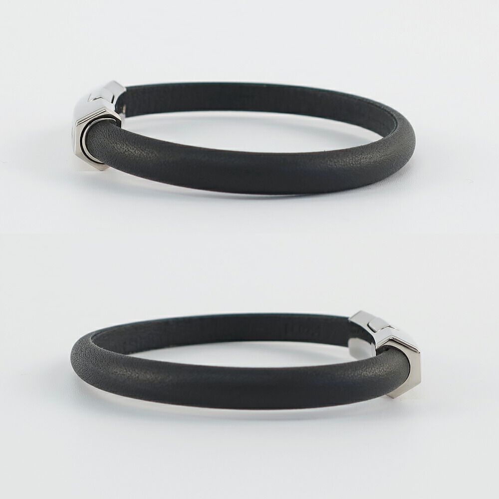 Louis Vuitton Bracelet Clip It Leather Clasp Closure Black — view 3