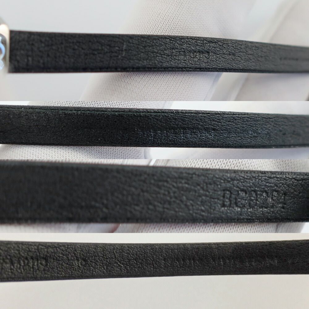 Louis Vuitton Bracelet Clip It Leather Clasp Closure Black — view 9
