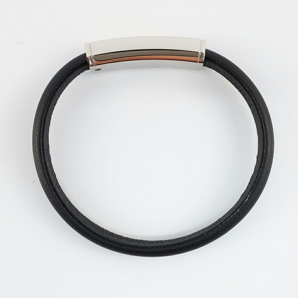 Louis Vuitton Bracelet Clip It Leather Clasp Closure Black — view 5