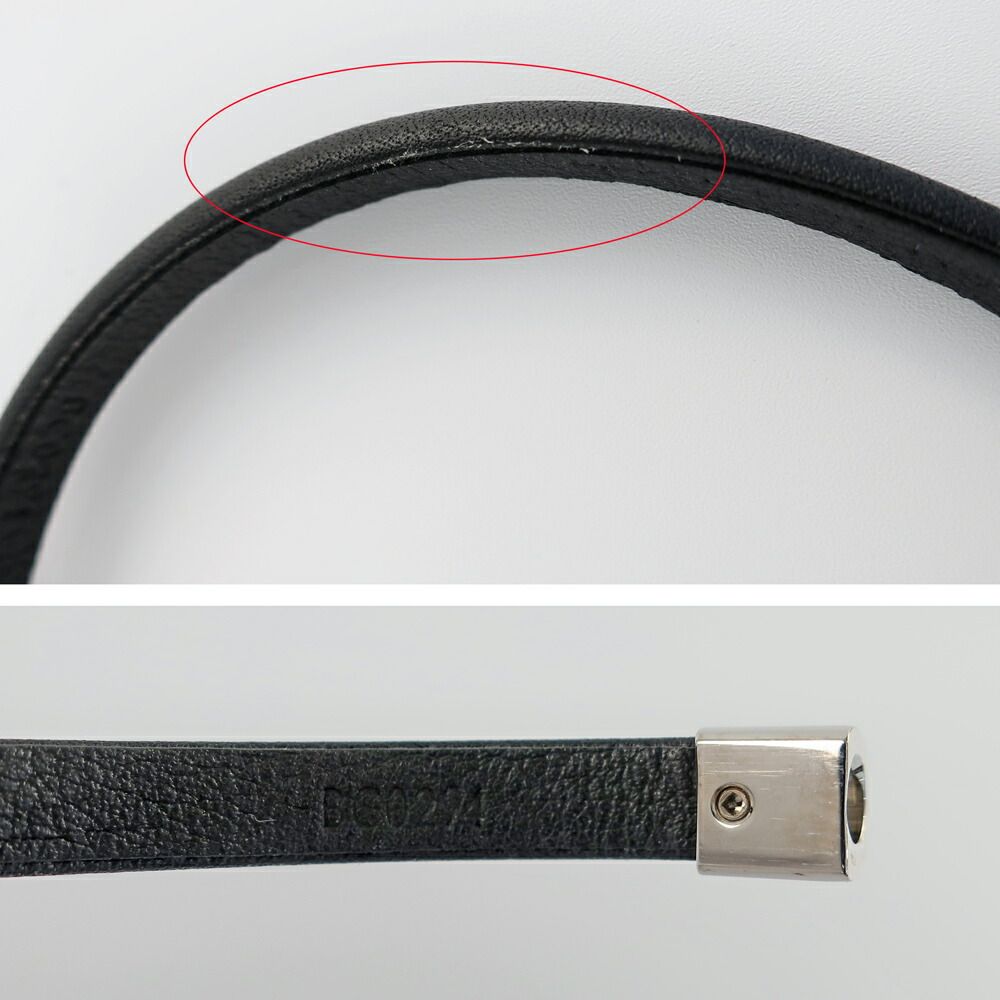 Louis Vuitton Bracelet Clip It Leather Clasp Closure Black — view 7