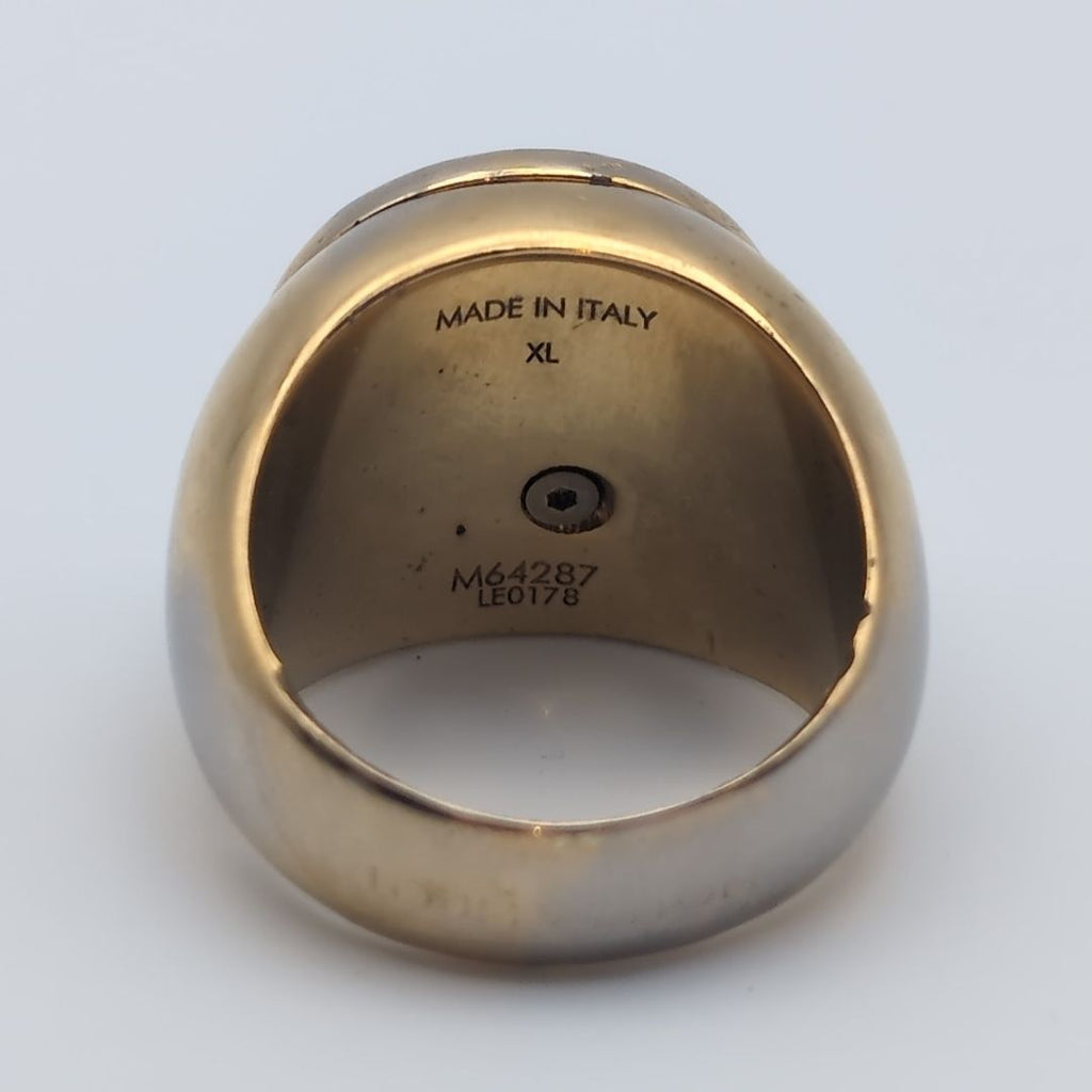 Louis Vuitton Signet Ring LV Logo Gold — view 2