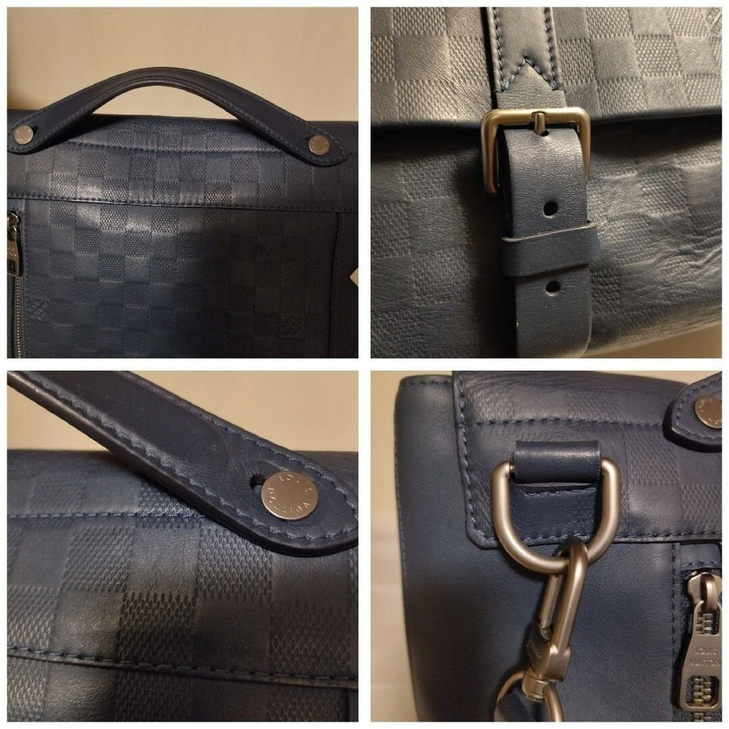 Louis Vuitton Loft Damier Infini Navy Shoulder Bag — view 6