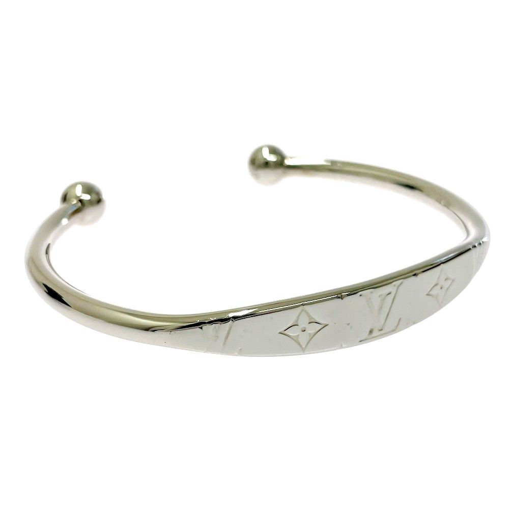 Louis Vuitton Monogram Metal Jonk Bangle L Silver — view 2