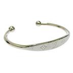 Louis Vuitton Monogram Metal Jonk Bangle L Silver — view 2