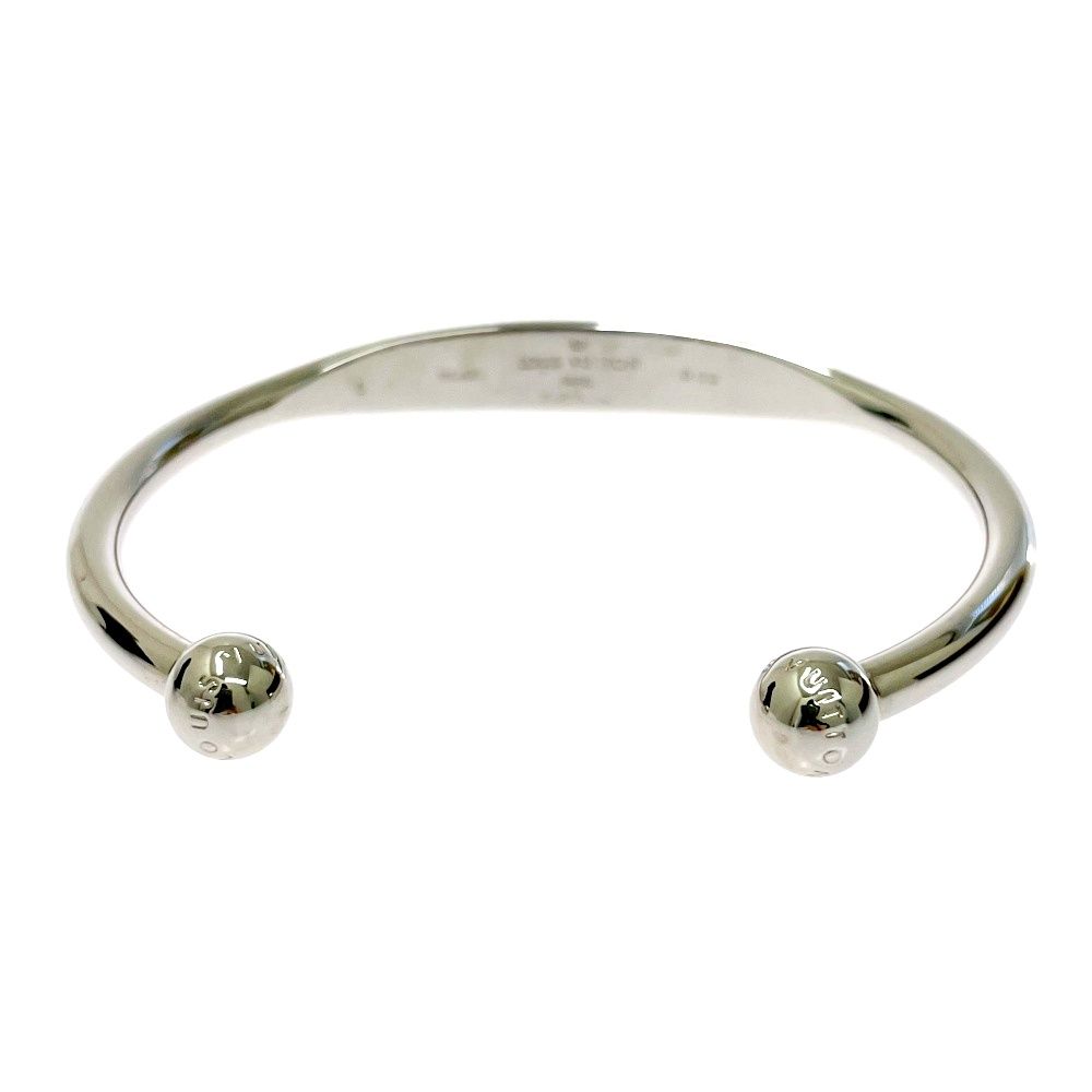 Louis Vuitton Monogram Metal Jonk Bangle L Silver — view 4