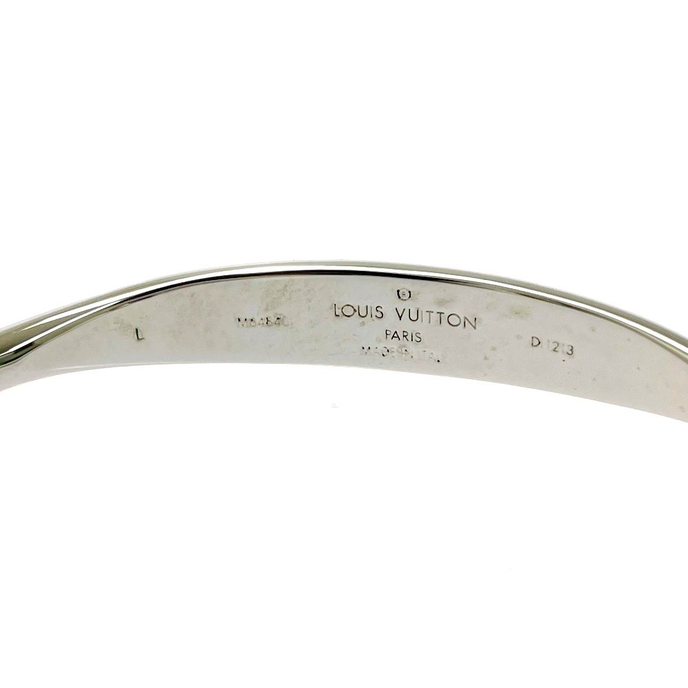 Louis Vuitton Monogram Metal Jonk Bangle L Silver — view 5