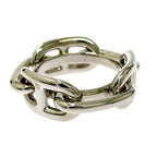 Hermes Metal Chaine D'ancre Scarf Ring Silver — view 4