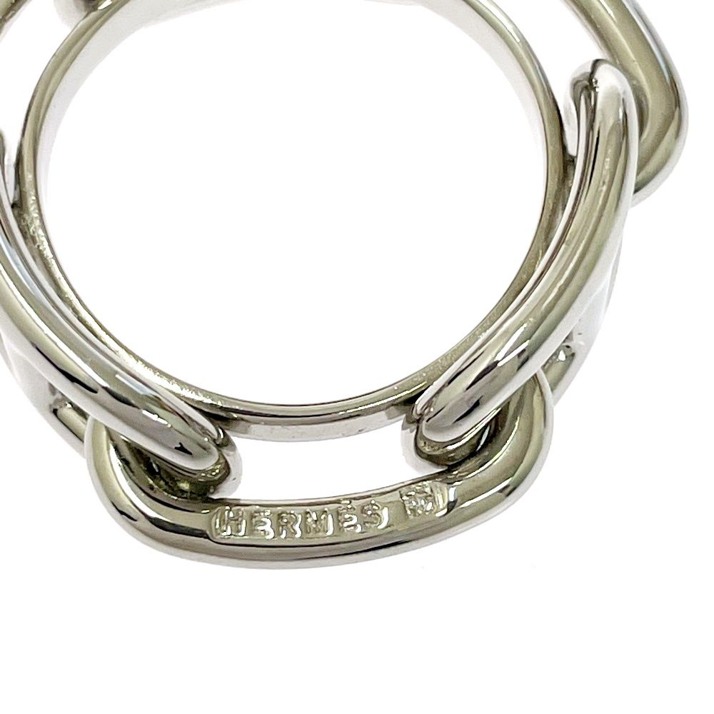 Hermes Metal Chaine D'ancre Scarf Ring Silver — view 6