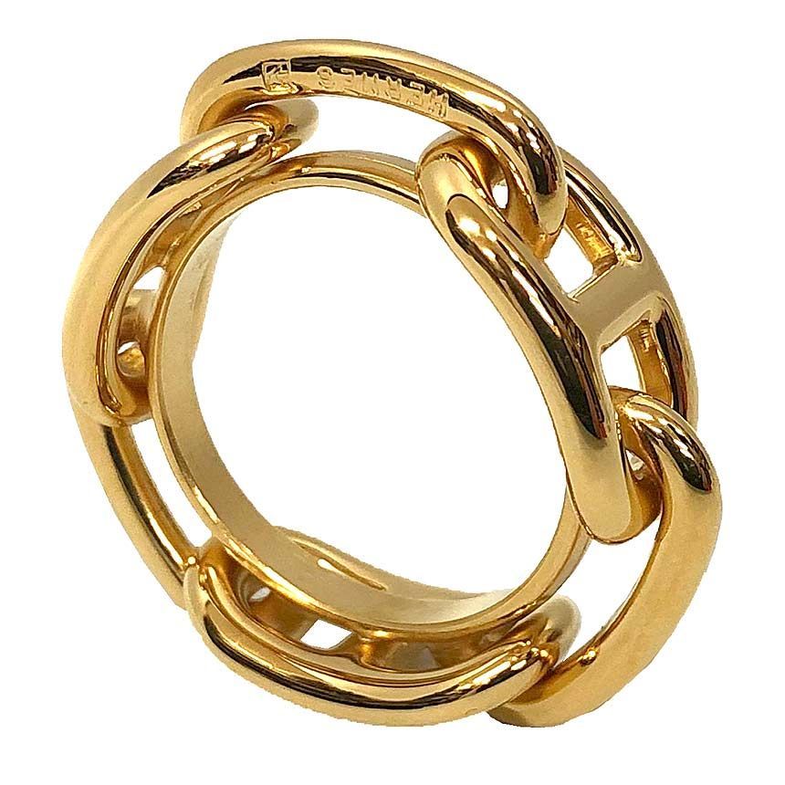 Hermes Scarf Ring Legato Chaine D'ancre Gold