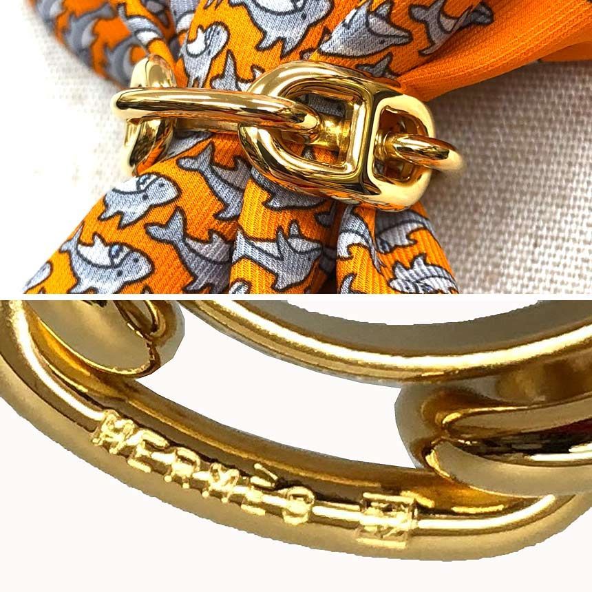 Hermes Scarf Ring Legato Chaine D'ancre Gold