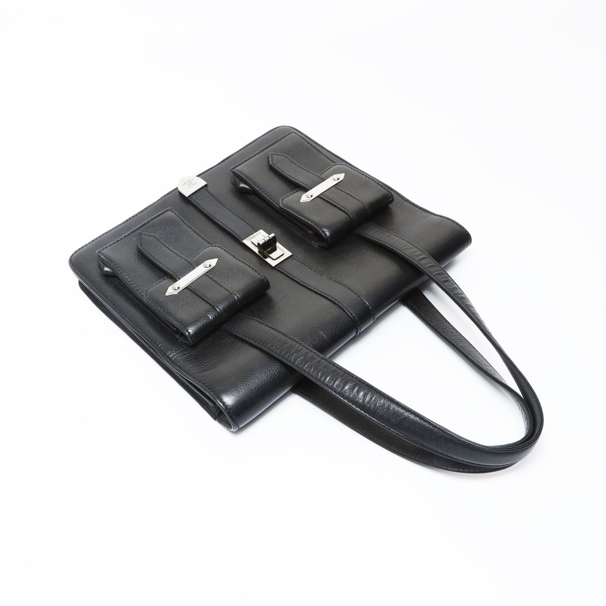 Chanel Shoulder Bag Leather 2.55 Caviar — view 9