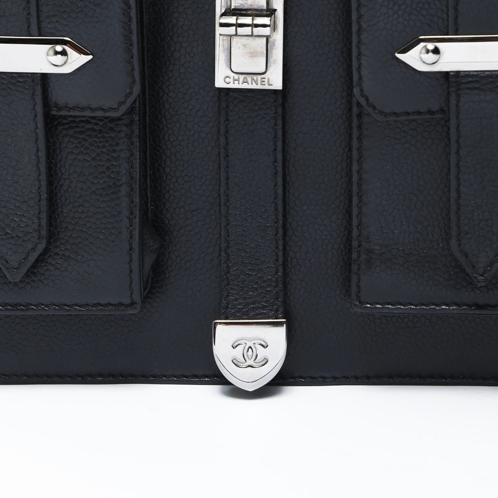 Chanel Shoulder Bag Leather 2.55 Caviar — view 8