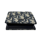 Dior Boxshape Coin Purse White Jacquard Navy Beige Black — view 3