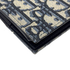 Dior Boxshape Coin Purse White Jacquard Navy Beige Black — view 9