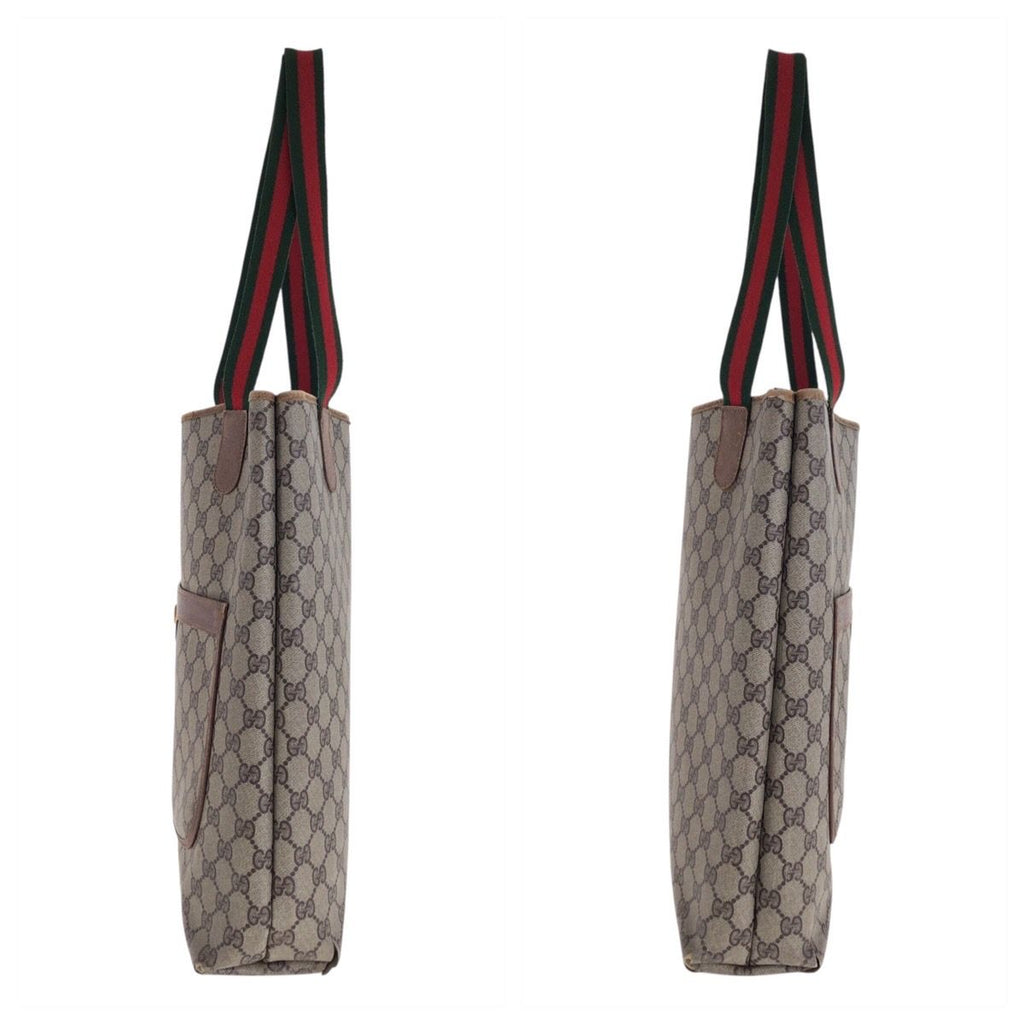 Gucci Vintage Sherry Line GG Supreme Canvas 20 001 Tote Shoulder Bag — view 7