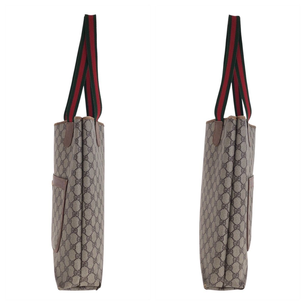 Gucci Vintage Sherry Line GG Supreme Canvas 20 001 Tote Shoulder Bag — view 7