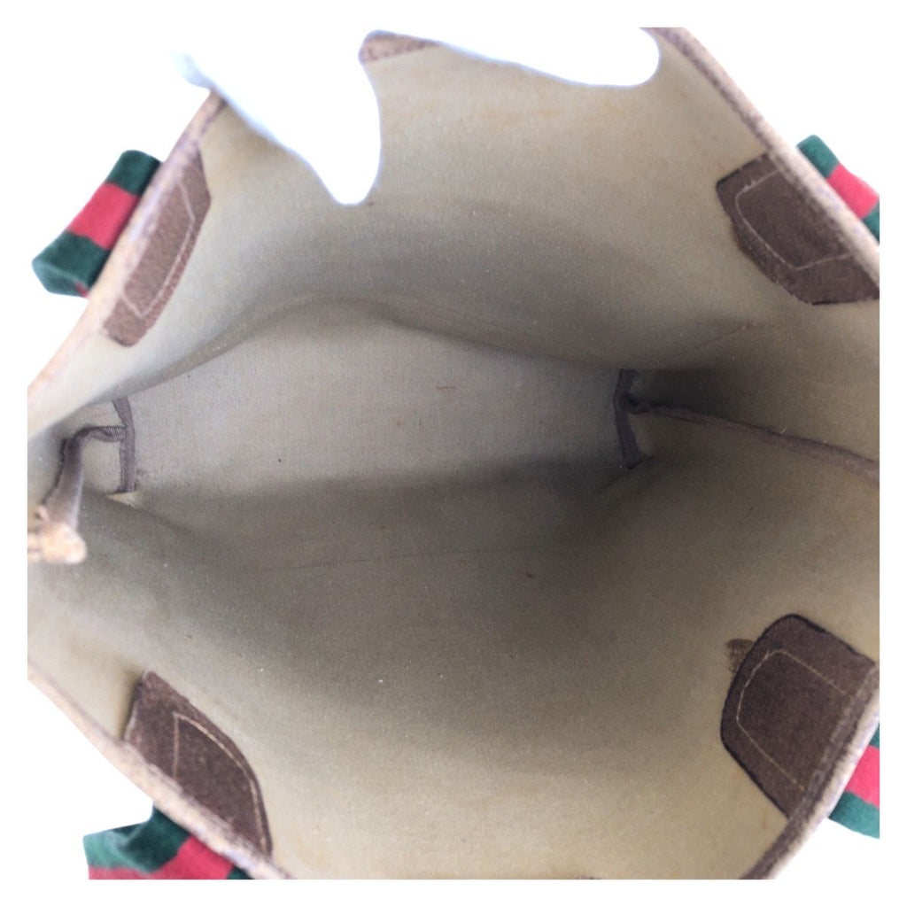 Gucci Vintage Sherry Line GG Supreme Canvas 20 001 Tote Shoulder Bag — view 8