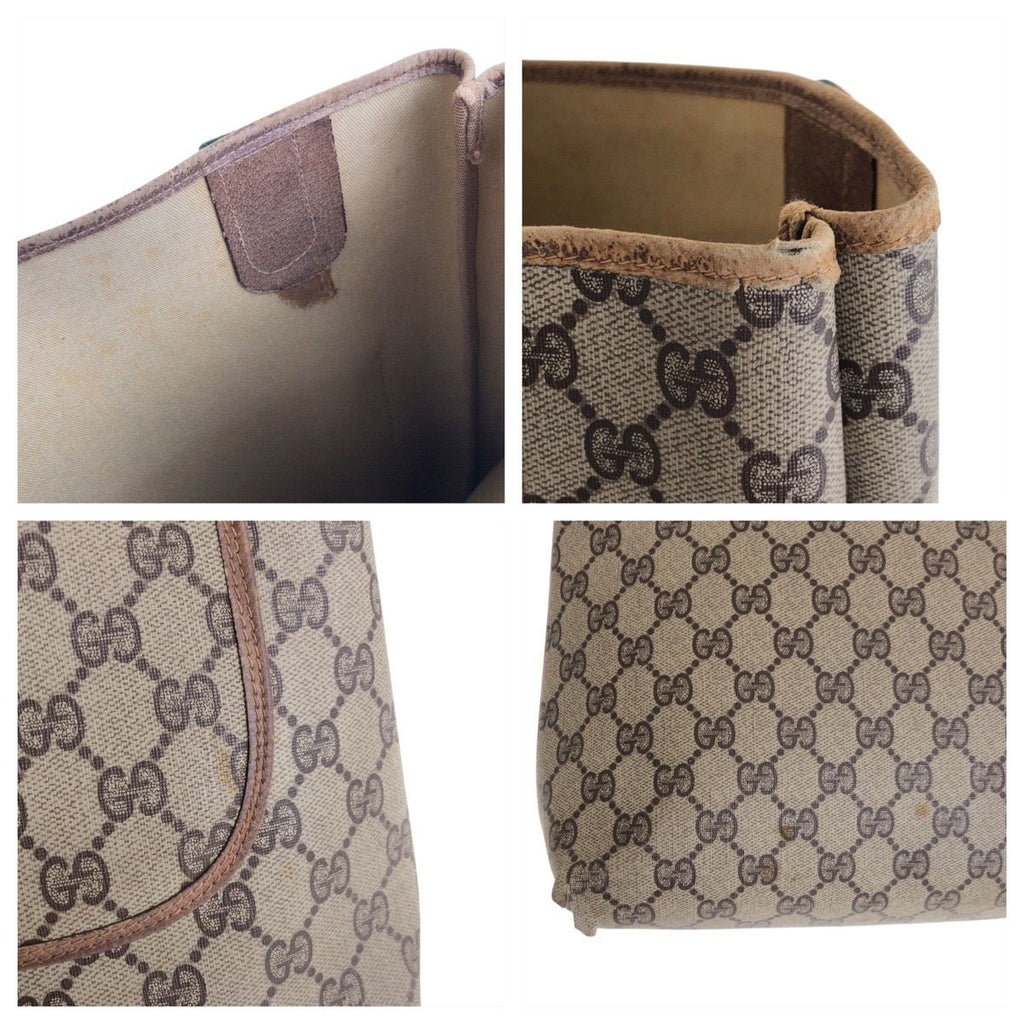 Gucci Vintage Sherry Line GG Supreme Canvas 20 001 Tote Shoulder Bag — view 5