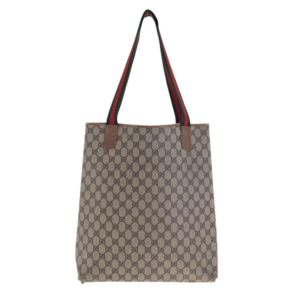 Gucci Vintage Sherry Line GG Supreme Canvas 20 001 Tote Shoulder Bag — view 2