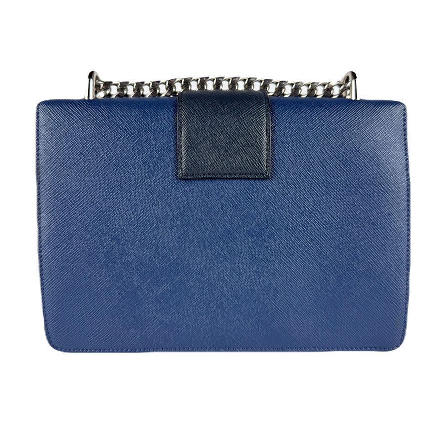 Prada Shoulder Bag Leather Navy — view 3