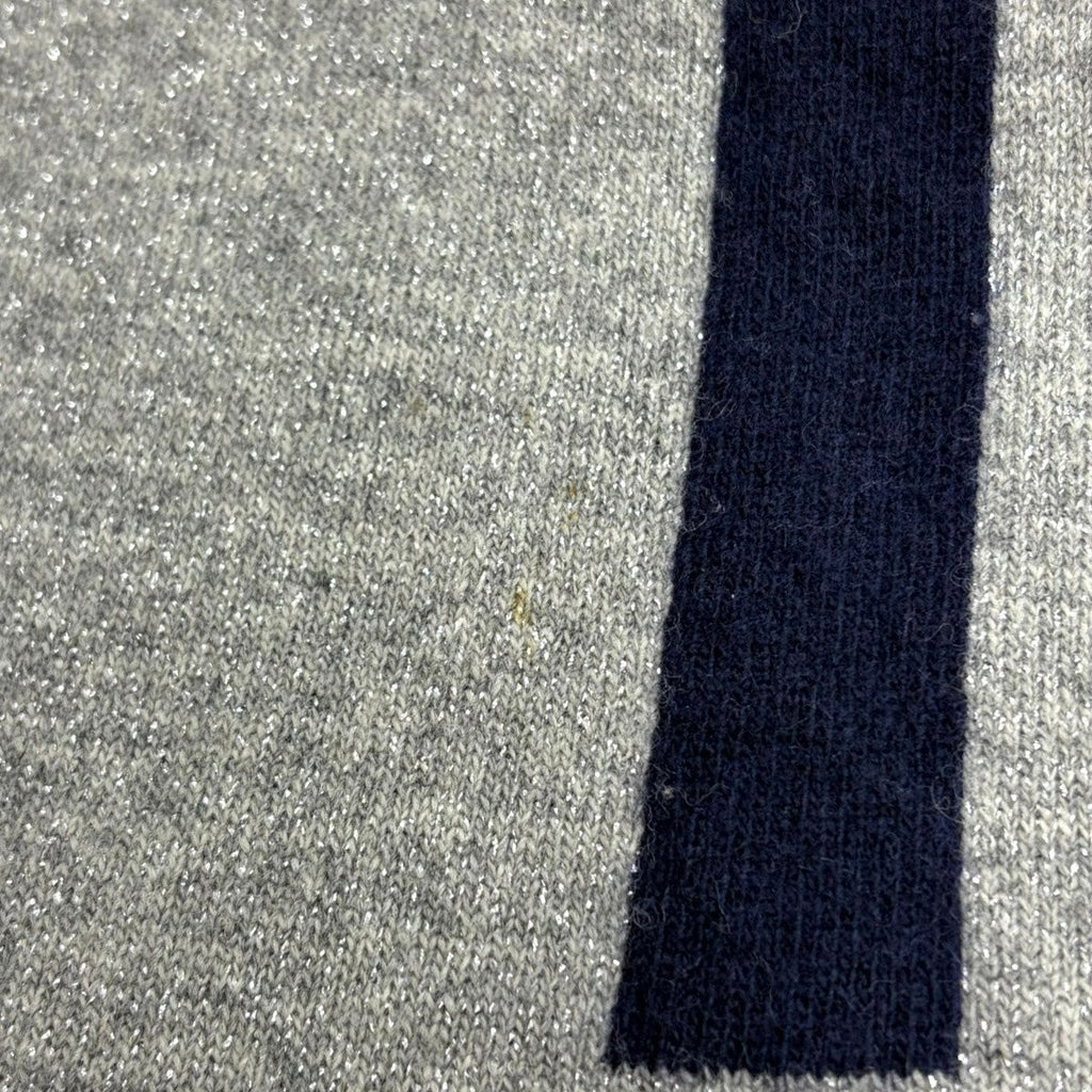 Celine Wool Cashmere Macadam Scarf Navy Silver — view 4