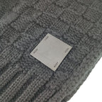 Louis Vuitton Scarf Echarpe Helsinki Black Cashmere Leather — view 4