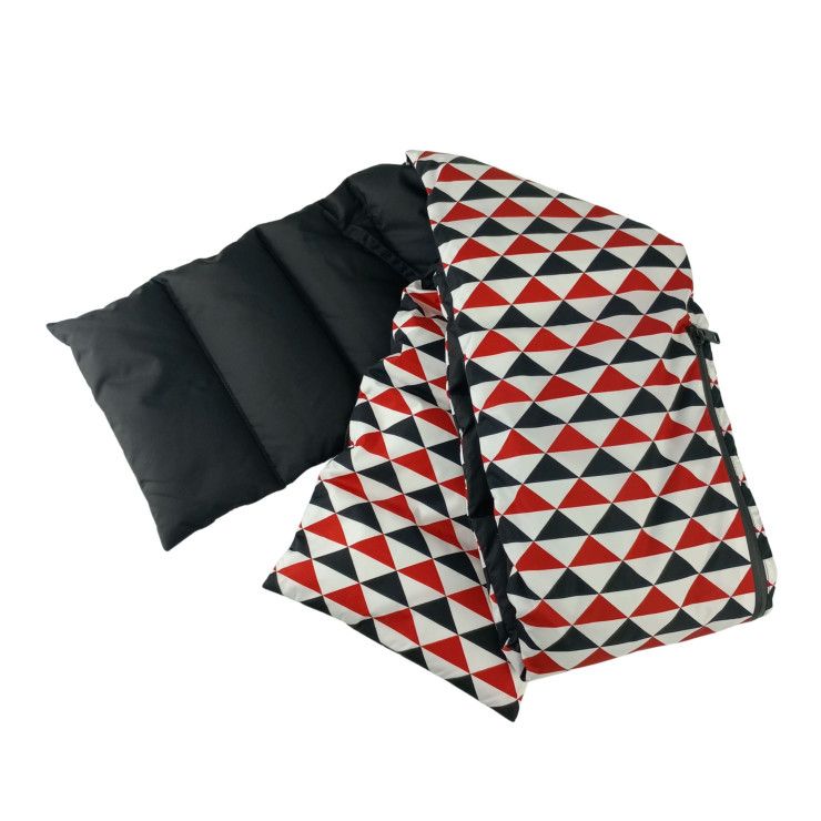 Prada Scarf Nylon Padded Black White Red — view 2