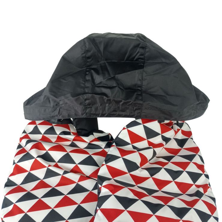 Prada Scarf Nylon Padded Black White Red — view 4