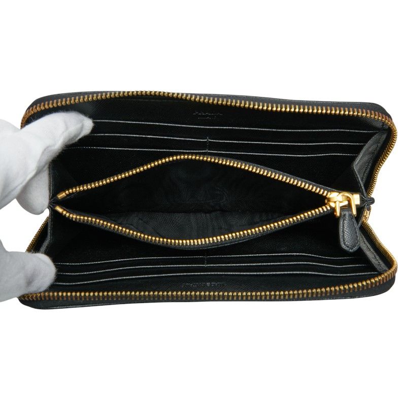 Prada Zip Around Wallet Black — view 6