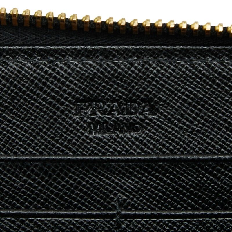 Prada Zip Around Wallet Black — view 7