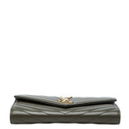 Saint Laurent Cassandra Stitch Khaki Leather — view 3