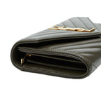 Saint Laurent Cassandra Stitch Khaki Leather — view 5