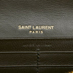 Saint Laurent Cassandra Stitch Khaki Leather — view 7