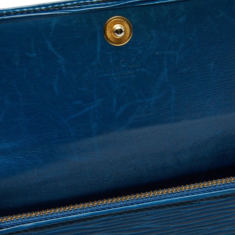 Louis Vuitton Epi Pochette Porte Monet Cles Toledo Blue Leather — view 6