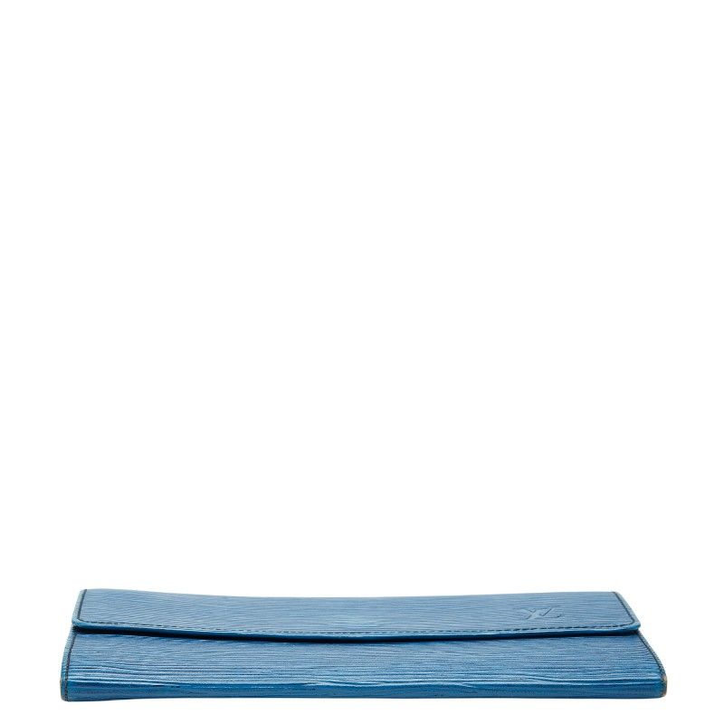 Louis Vuitton Epi Pochette Porte Monet Cles Toledo Blue Leather — view 3