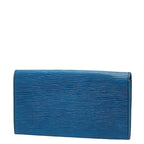 Louis Vuitton Epi Pochette Porte Monet Cles Toledo Blue Leather — view 2
