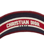 Dior Cannage Headband Hair Wine Red Velour — view 4