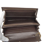 Gucci GG Canvas Chain Wallet Long Beige Brown — view 6