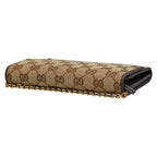 Gucci GG Canvas Chain Wallet Long Beige Brown — view 5