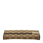 Gucci GG Canvas Chain Wallet Long Beige Brown — view 3