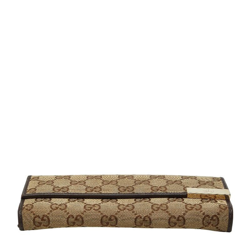 Gucci GG Canvas Chain Wallet Long Beige Brown — view 3
