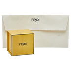 Fendi FF Logo Ring M Gold Silver Plated Metal — view 7