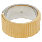 Fendi FF Logo Ring M Gold Silver Plated Metal — view 6