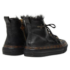 Louis Vuitton Monogram Stella Line High Cut Sneakers Black — view 3