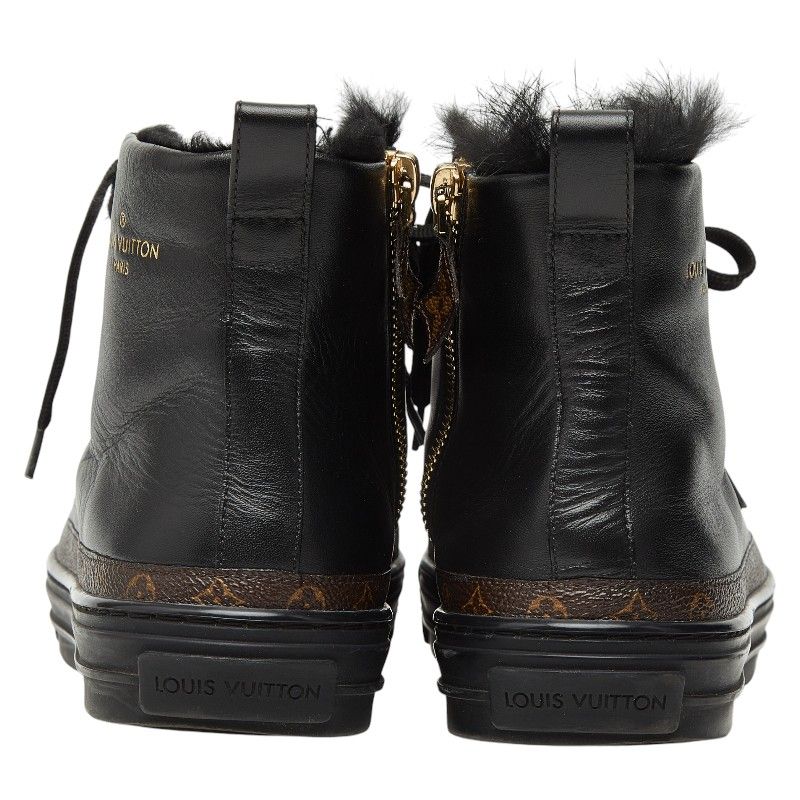 Louis Vuitton Monogram Stella Line High Cut Sneakers Black — view 2