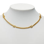 Celine Triomphe Chain Long Necklace Gold Plated Rhinestone — view 6